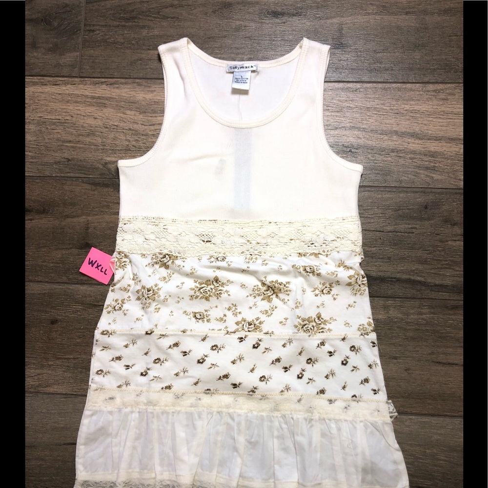 Sally Mack Tunic White NWT